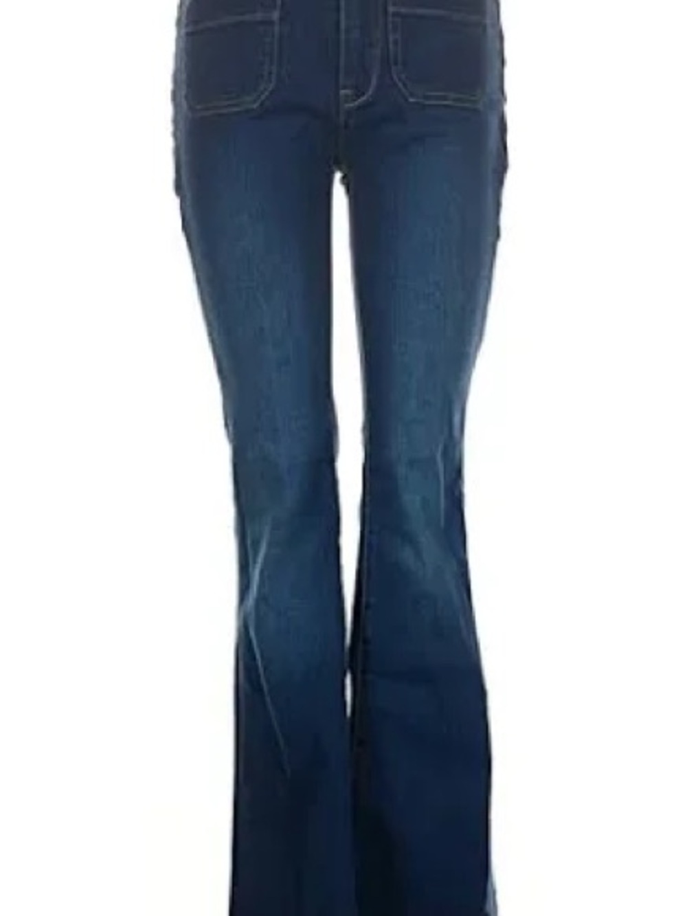 Pilcro Anthropologie ~The Icon Blue Flared/bell Jeans /sexy silhouette retro 25
